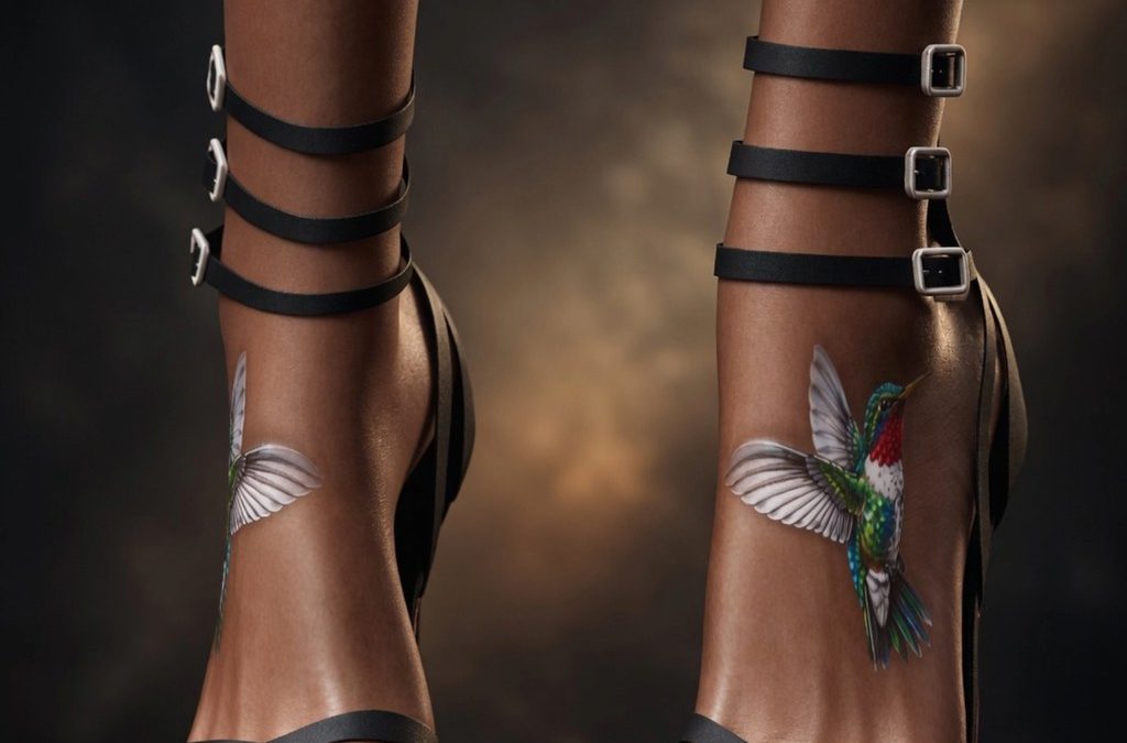 Venus Colibri Foot Tattoo