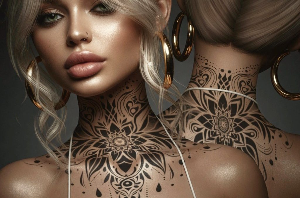 Venus Venere Neck Tattoo
