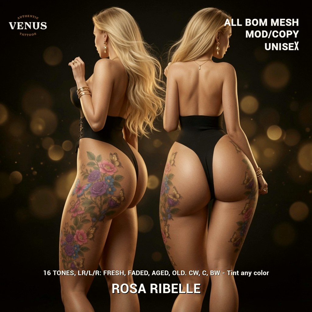 Venus ROSA RIBELLE Tattoo