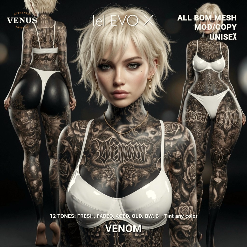 Venus VENOM Full Body Tattoo