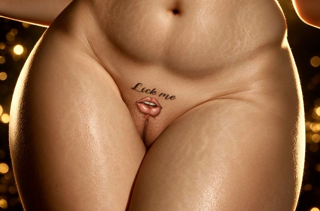 Venus LICK ME Pussy Tattoo